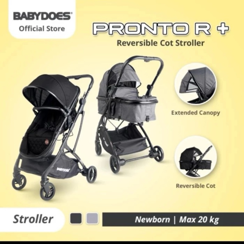 Stroller BabyDoes / Baby Does Pronto R + Reversible Cot Included Bag