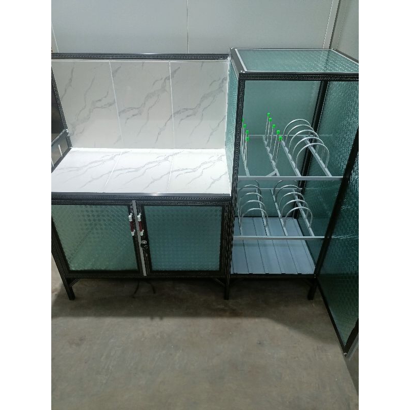 Meja kompor + Rak piring Samping By: Mebel Hakim