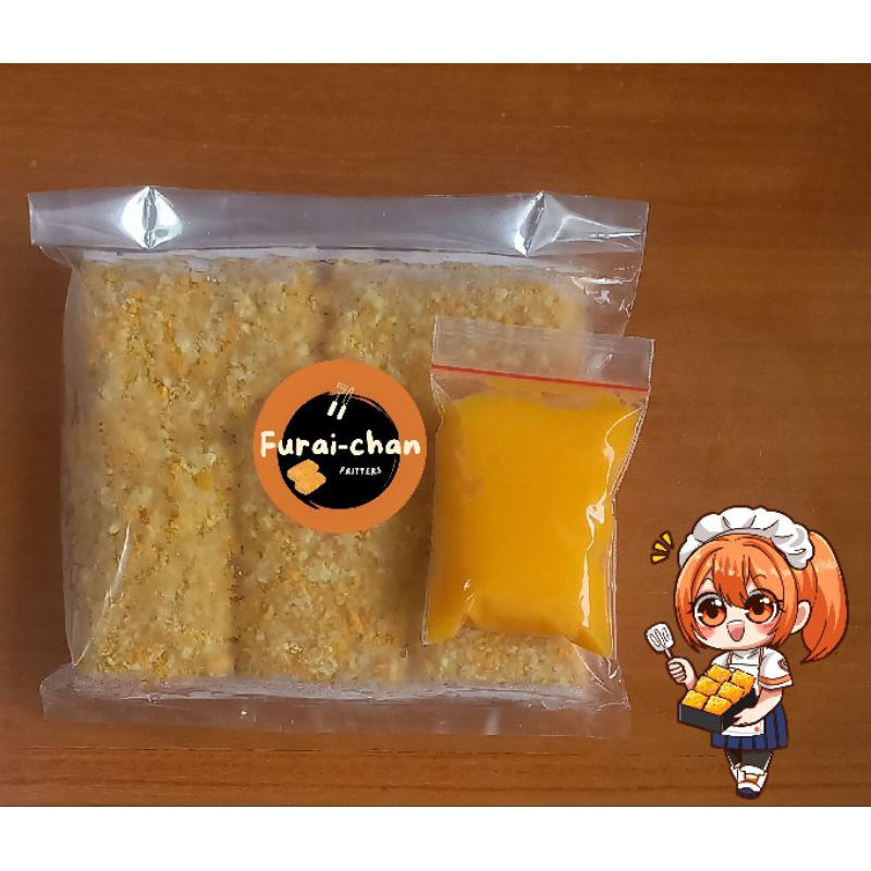 

Risoles ayam pedas Frozen isi 5 pcs with Cheese & BBQ Sauce