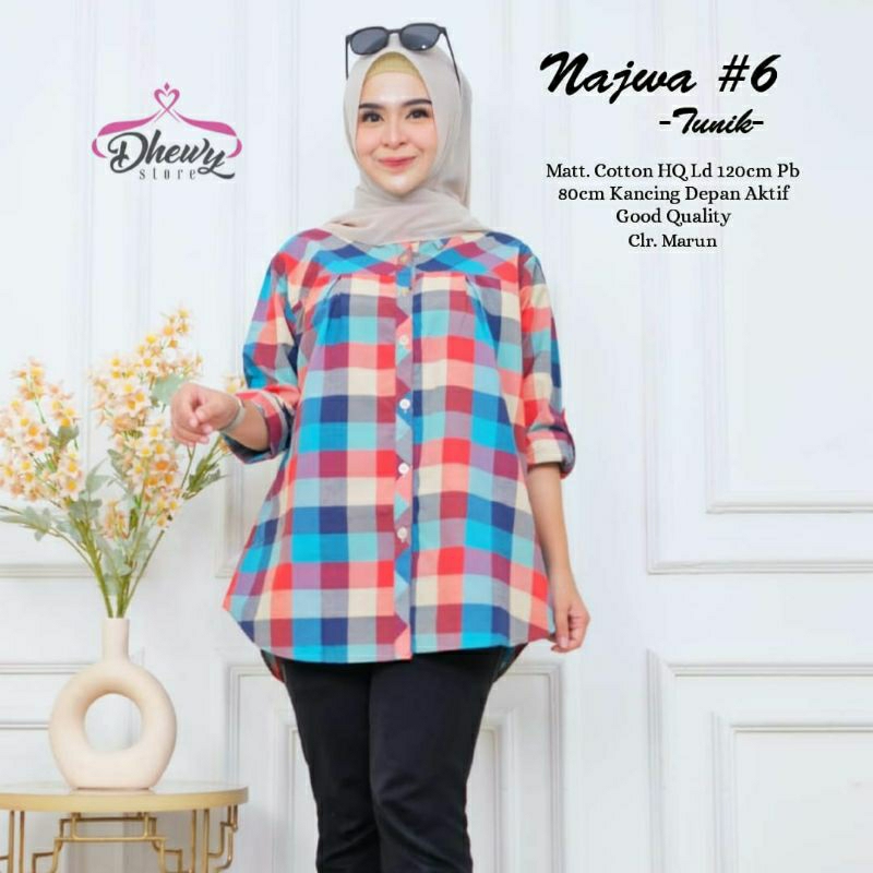 najwa #6 tunik by dhewy || cotton hq ld120