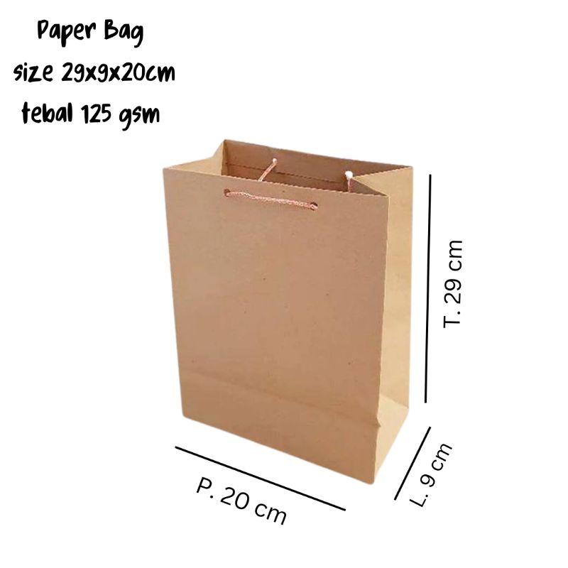 

Paper Bag Kado ukuran 29x9x20cm