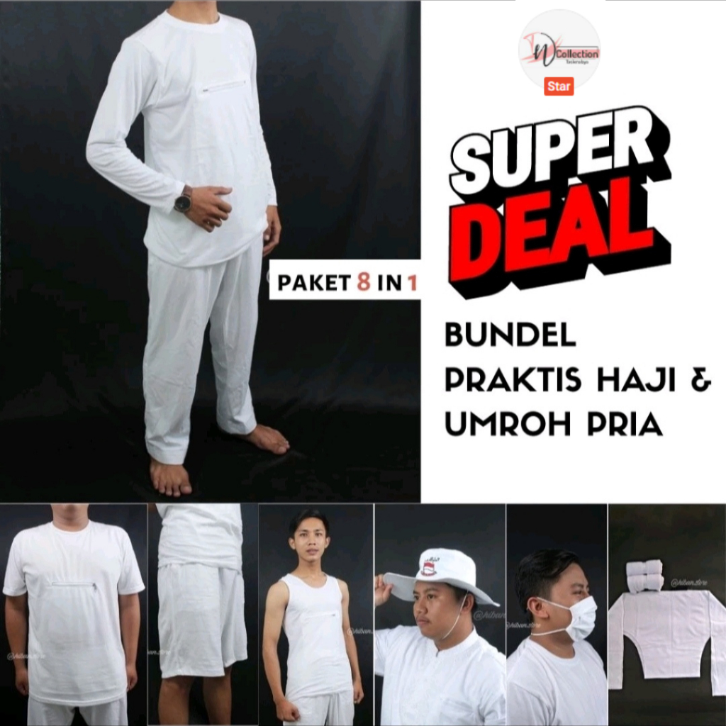 Paket Lengkap Perlengkapan Haji dan Umroh Pria