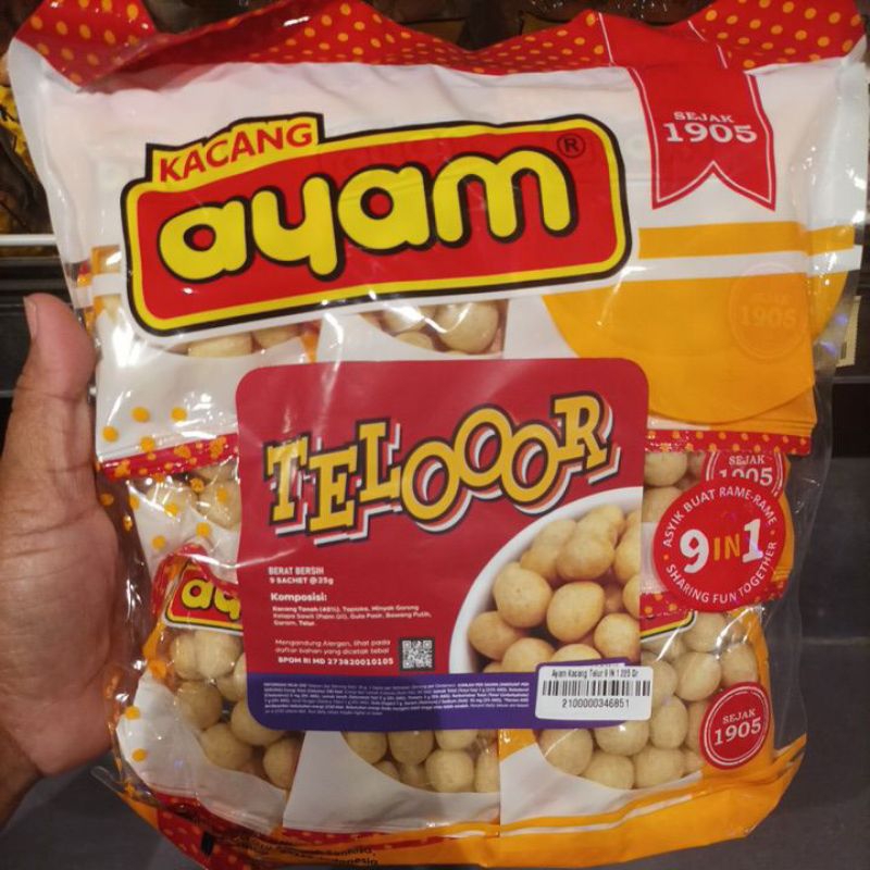 

Ayam Kacang Telur 9in1 225gram