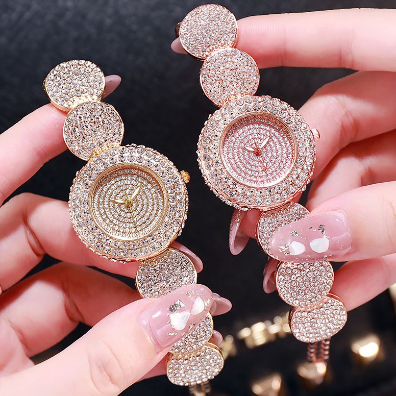 STOK TERBATAS Jam Tangan Wanita DZG Full Diamond Mewah Elegan Tahan Air Kualitas Import Terbaru 222