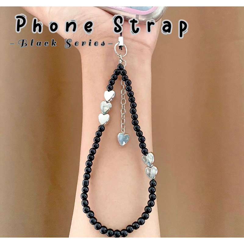 Strap HP/ Phone Strap Tali HP Black Series Hitam