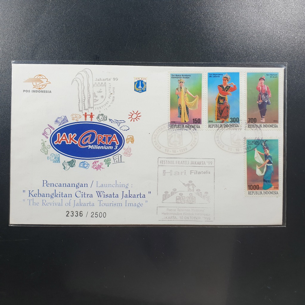 

Perangko SP Pencanangan Kebangkitan Citra Wisata Jakarta Tahun 1999