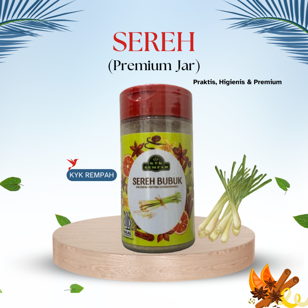 

Sereh Bubuk Premium JAR | Bumbu Dapur Praktis | KYK Rempah