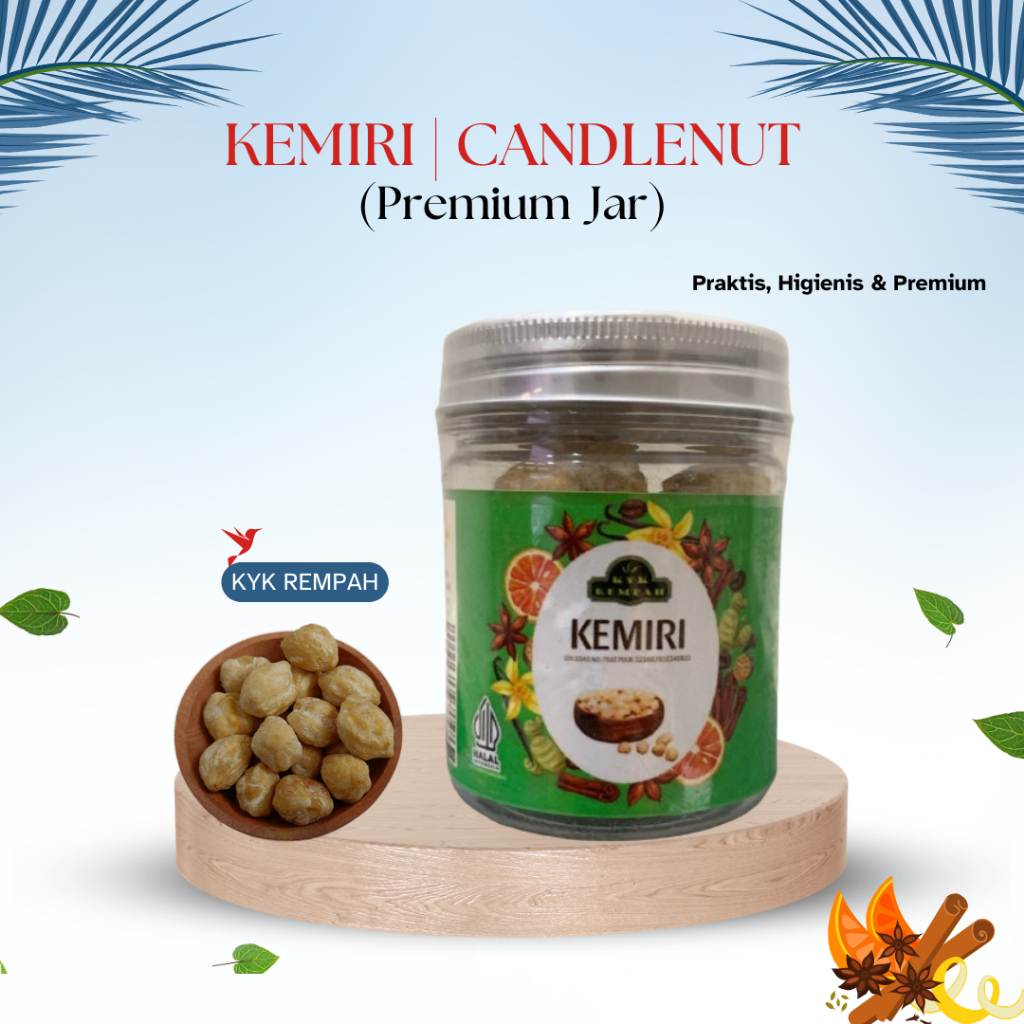 

Kemiri Utuh Premium JAR | Candlenut | Bumbu Dapur Praktis | KYK Rempah