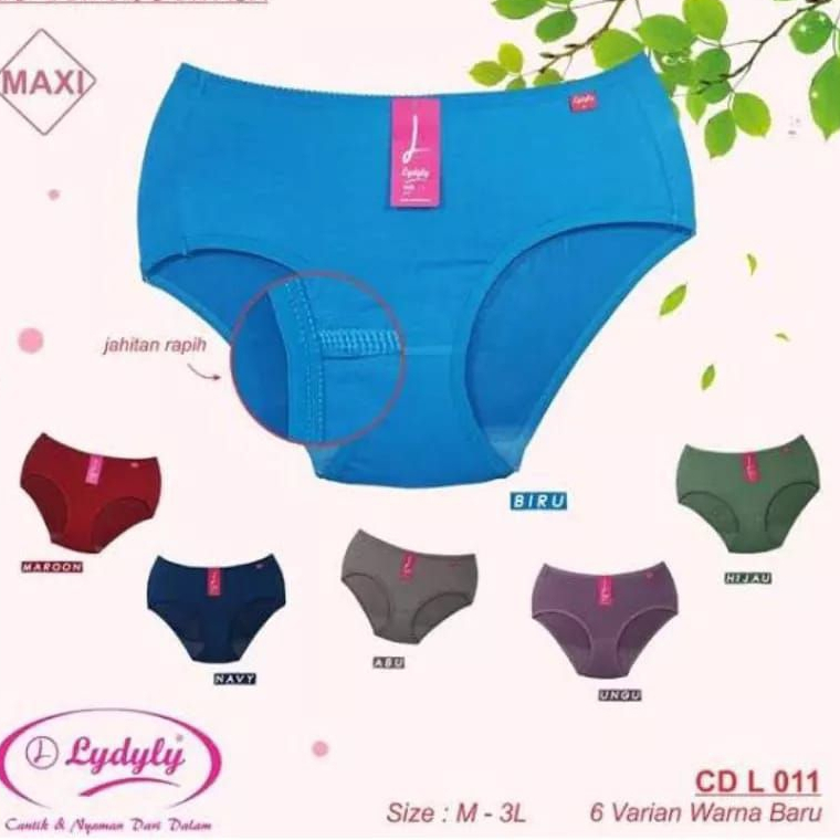 CD LYDYLY L 011 | CD Cewek Maxi Karet Zig-zag Set 3Pcs & 6Pcs | Celana Dalam Wanita | Celana Dalam K