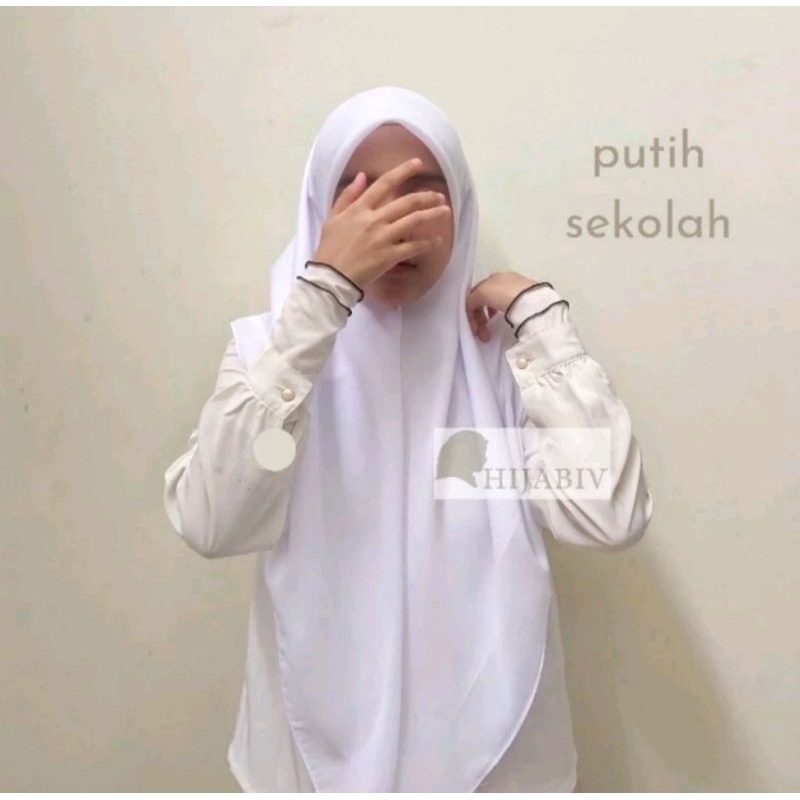 Hijab Sekolah Warna Putih untuk SMP Dan SMA Super Nyaman Anti Letoy Gays