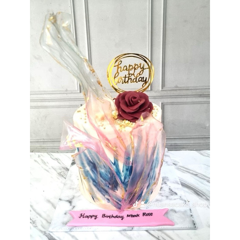 

custom cake bunga cantik