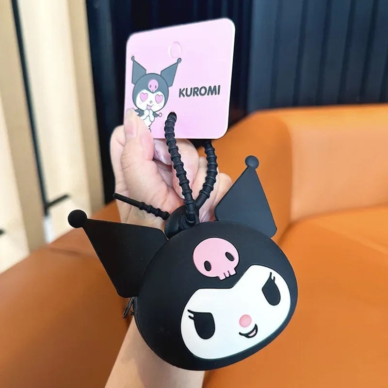 Dompet Mini Jepang Untuk Perhiasan Earphone Airpods dan Koin Silicon Anti Air Karakter KUROM