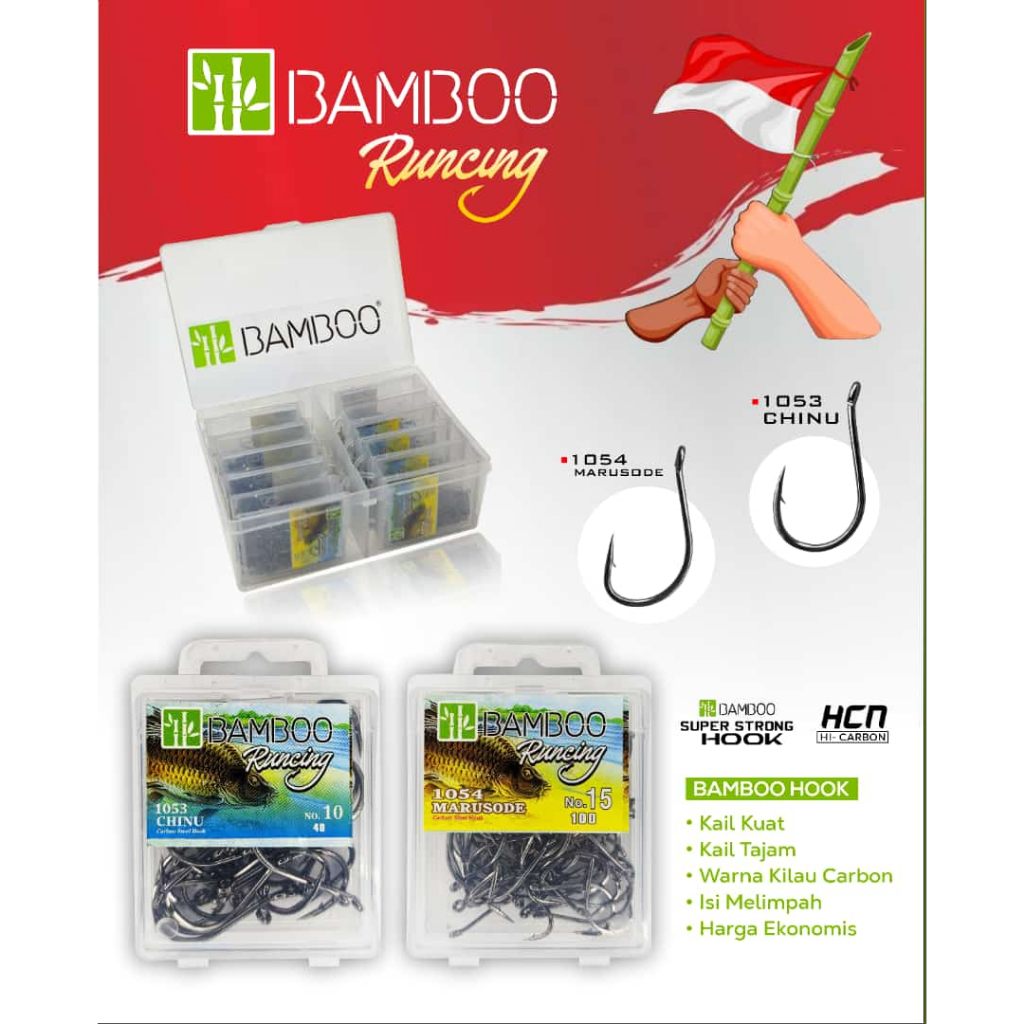 MATA KAIL BAMBOO RUNCING 1053 kotak(MICA) Carbon Hook