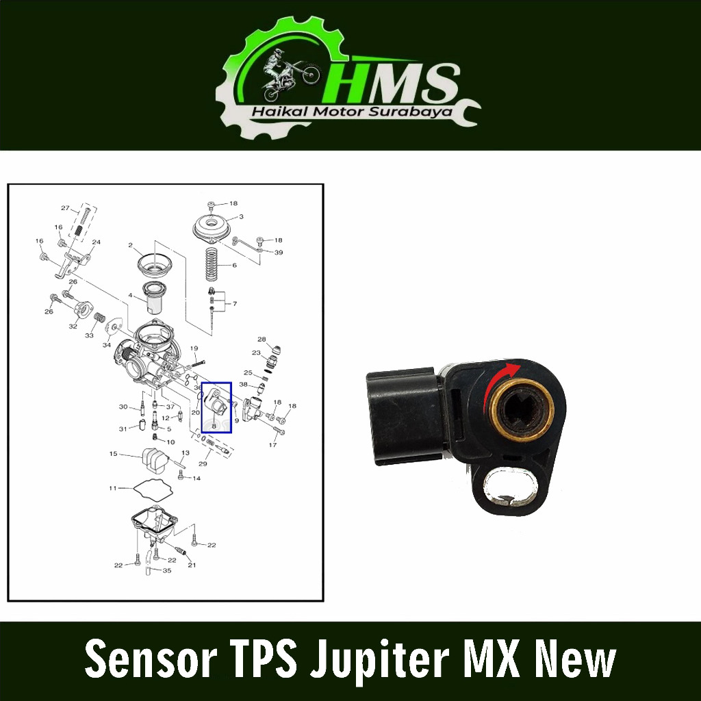 Sensor TPS Jupiter MX New - Indikator TVS Setelan Angin Throttle Trotel Iner Gas Yamaha Jupiter MX