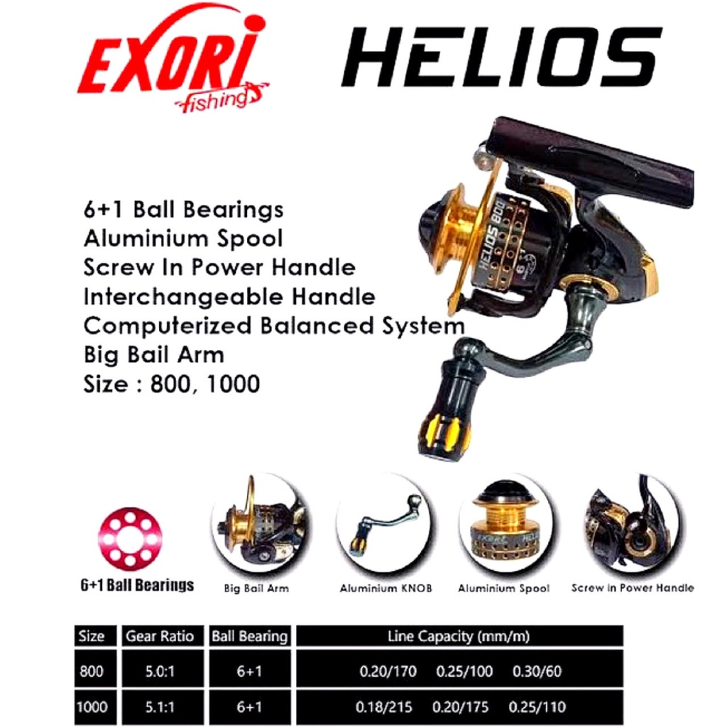 REEL PANCING EXORI HELIOS 800/1000 PH (ORIGINAL)