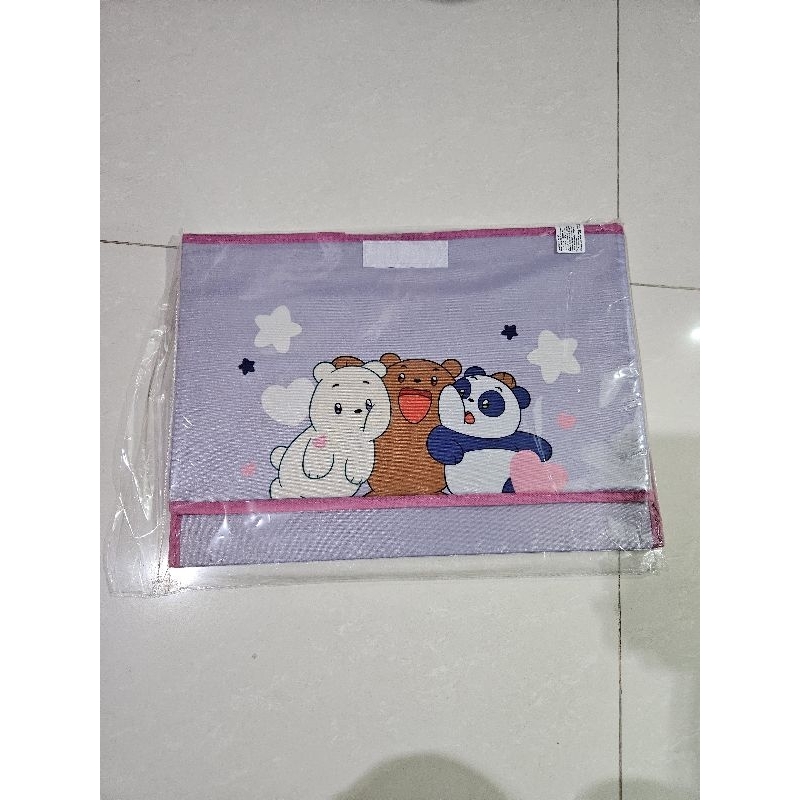 MINISO FABRIC STORAGE BOX WE BABY BEARS / KOTAK PENYIMPANAN SERBAGUNA KAIN