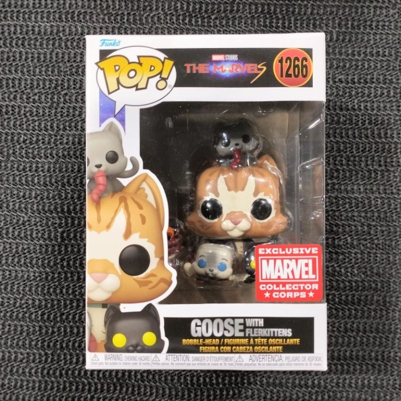 Funko Pop Marvel Studios The Marvels: Goose With Flerkittens #1266 (Marvel Collector Corps)