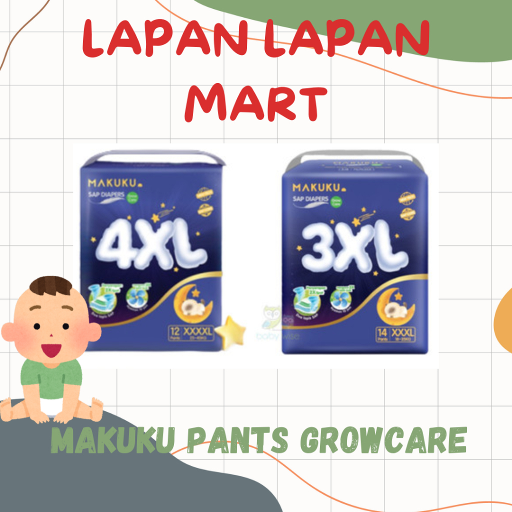 Makuku Grow Care 3XL & 4XL (Popok Celana)