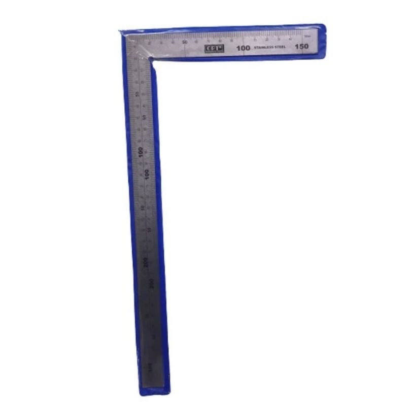 Penggaris Siku L tukang Stainless steel OPT Taiwan 50x25 cm