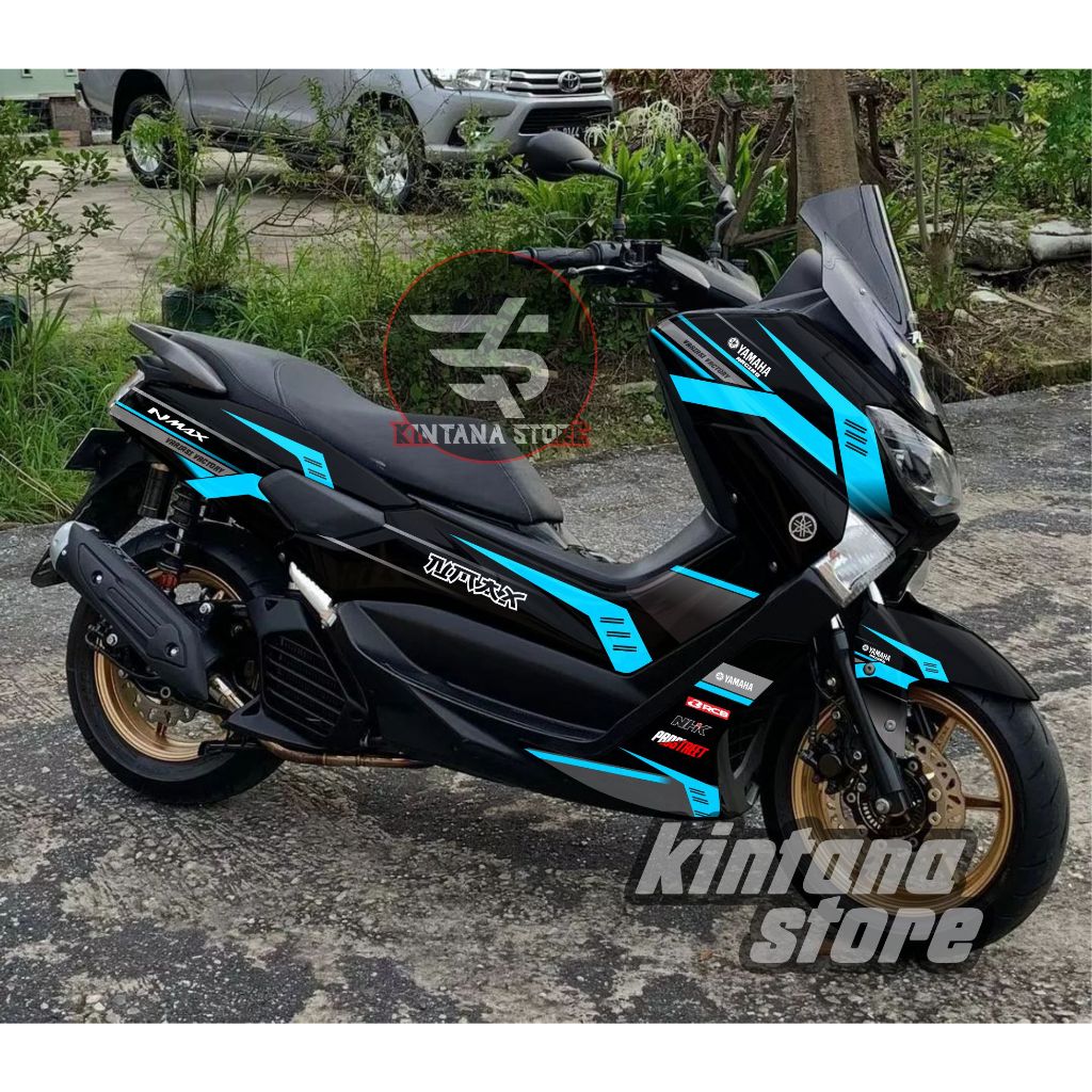 Stiker Decal Nmax Old Full Body motif nmax grafis keren Merah