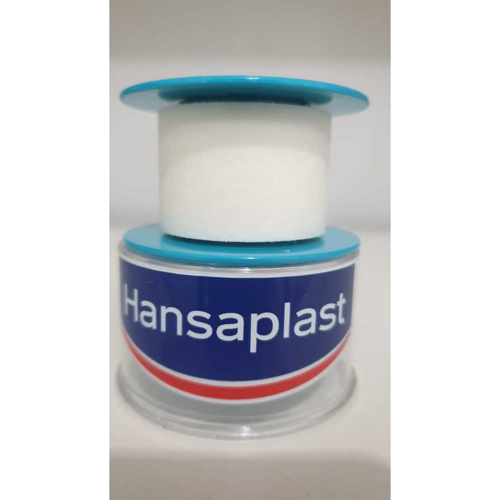 Hansaplast plester roll kertas putih 2,5cm x 5m.