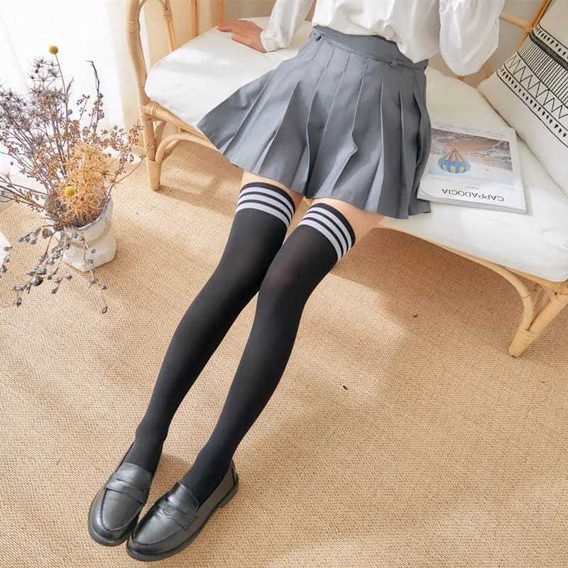 V2 - Kaos Kaki Wanita Panjang Di Atas Lutut Kaus Kaki Panjang