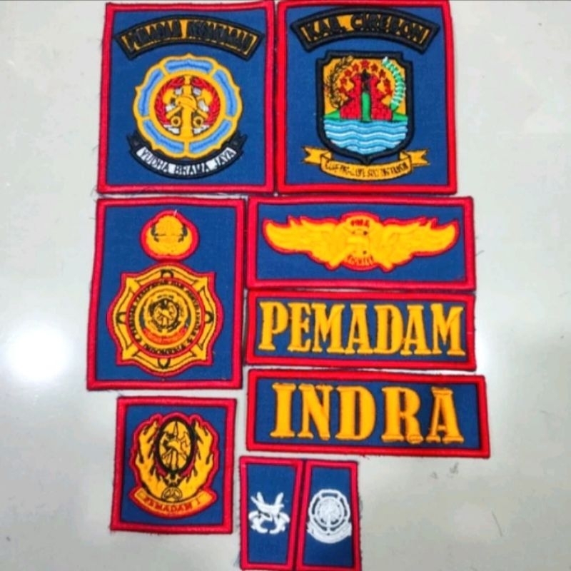 Atribut Bordiran timbul DAMKAR Pemadam satuan bordir Pemadam kebakaran