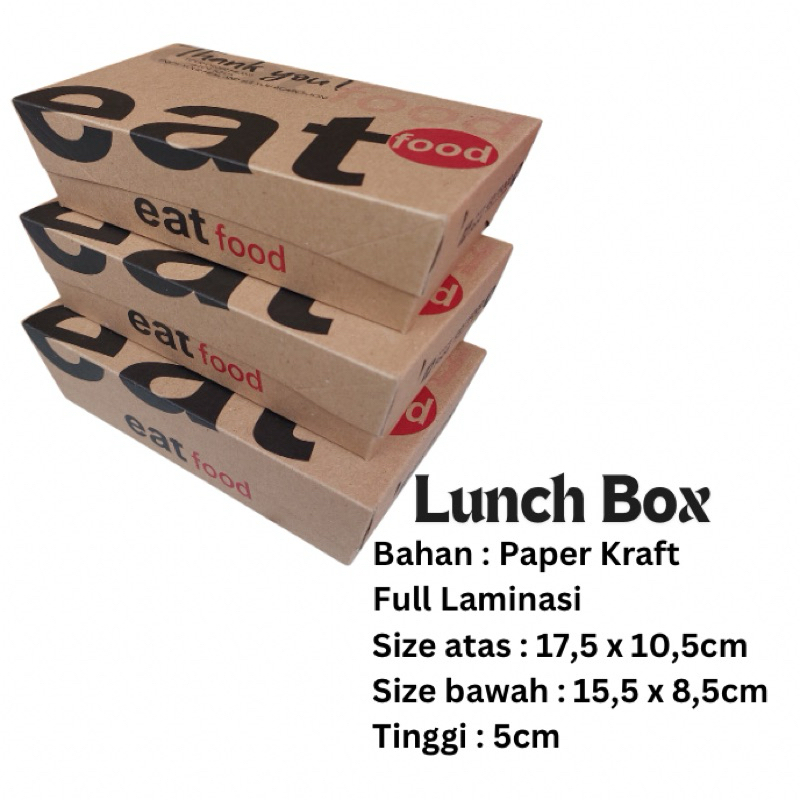 Lunch Box M FULL LAMINASI Kardus Makanan Motif Display Box/Gift/Parcel/ParcelBayi/Kardus