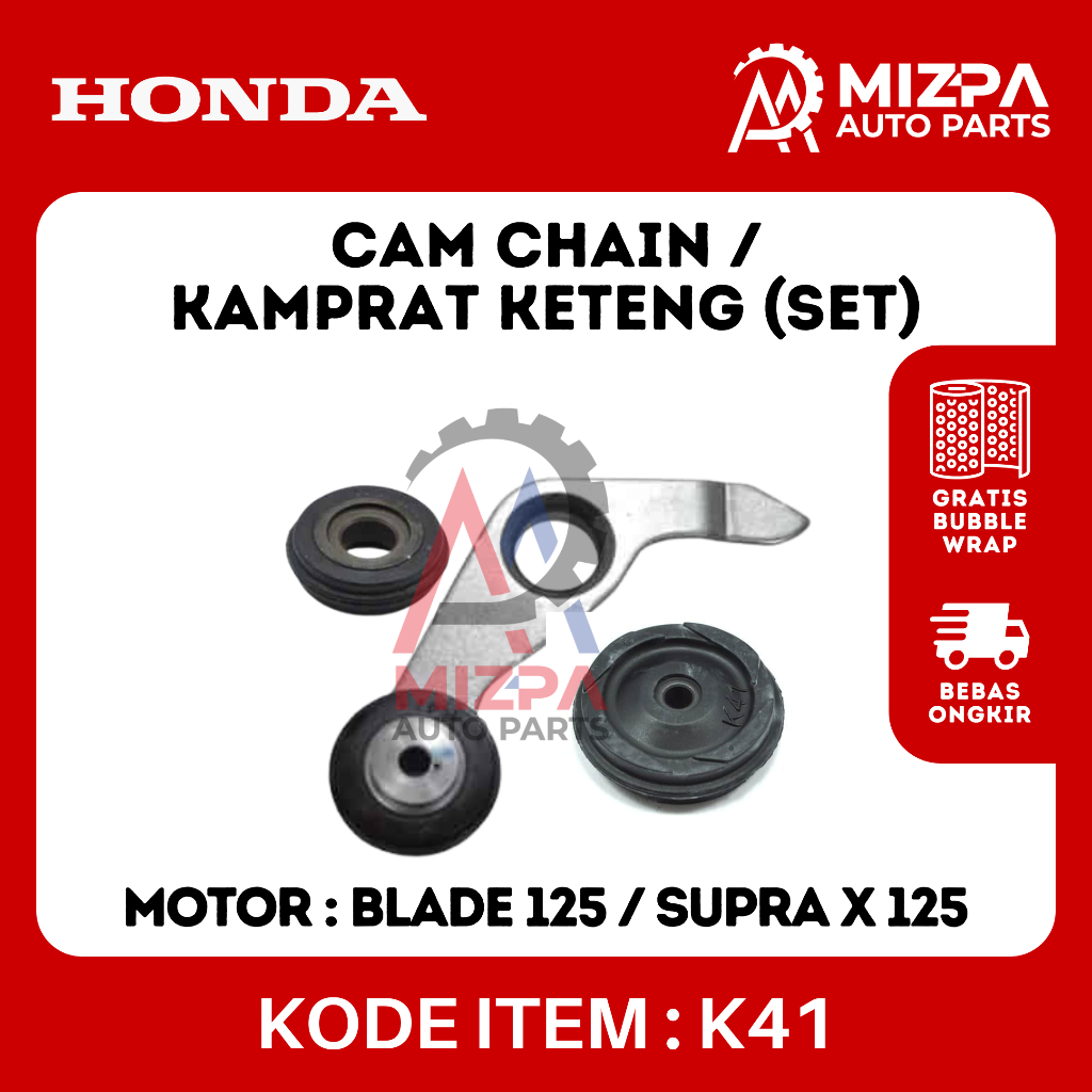 HONDA 14500-K41-N00 14610-K41-N01 14670-K41-N01 Cam Chain Kamprat Keteng Set Blade 125 FI Supra X 12