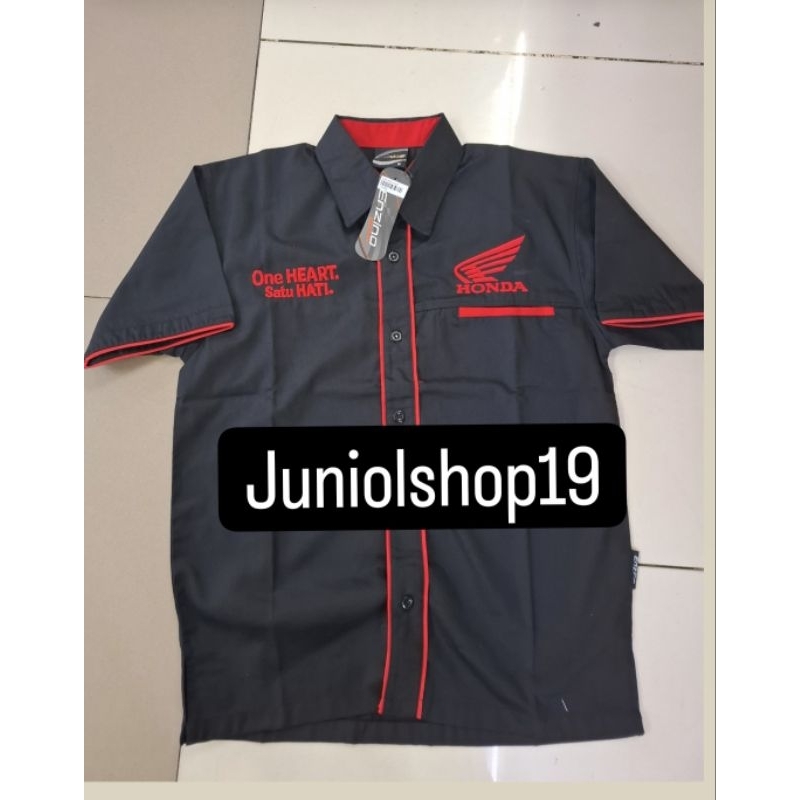 KEMEJA HONDA /SERAGAM MONTIR HONDA/KEMEJA CUSTOM BORDIR