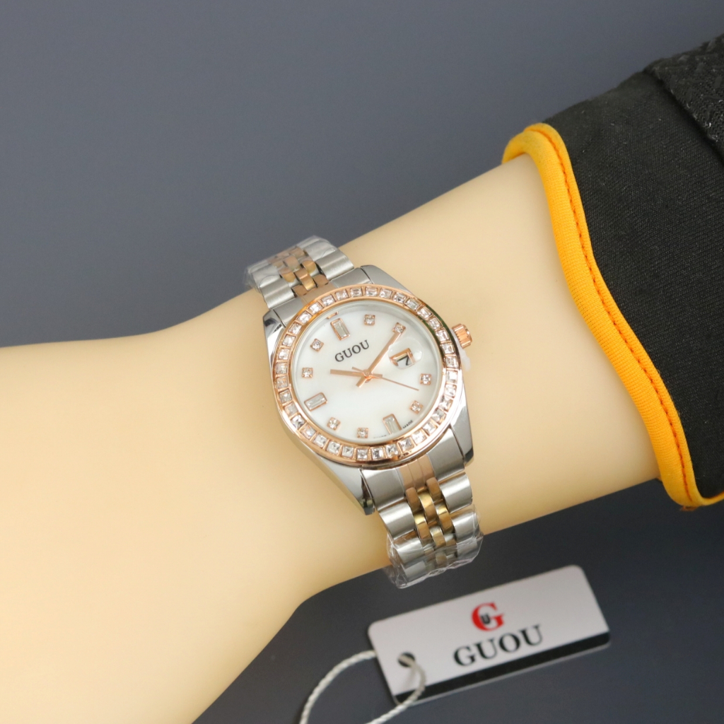JAM TANGAN WANITA TANGGAL AKTIF FC7533 RANTAI BESI ANTI KARAT FREE BOX KECIL