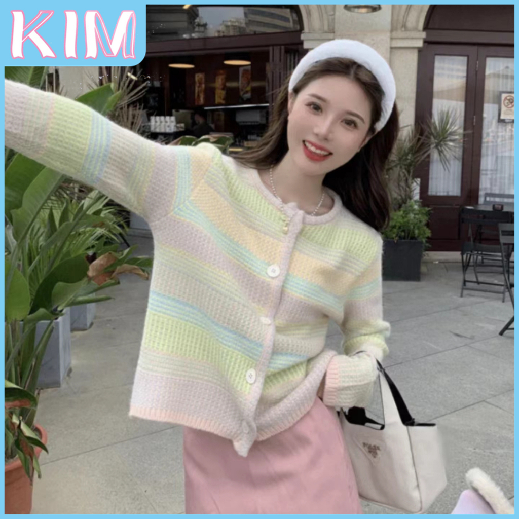 KIM Cardigan Rajut Outer Aneka Warna Soft Knit Premium Gaya Chic Girl