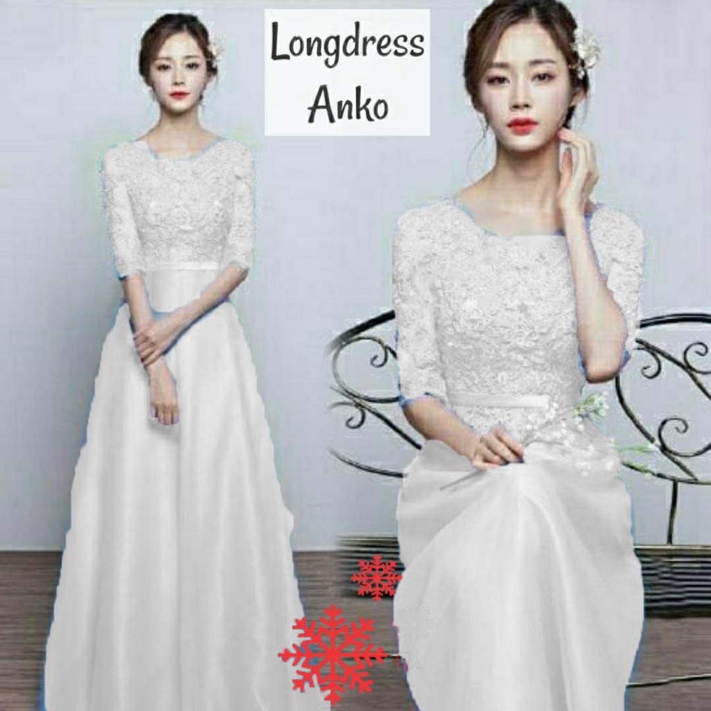 Dres Wanita Gaun Pesta Dewasa Gaung Pernikahan Kebaya Natalan Baju Dros Natal Cewek Seragam Bridesma