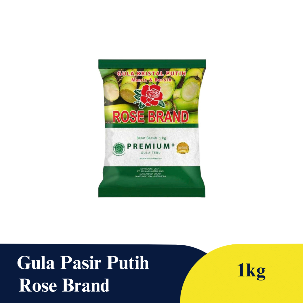 

Gula Pasir Putih Premium Rose Brand 1kg
