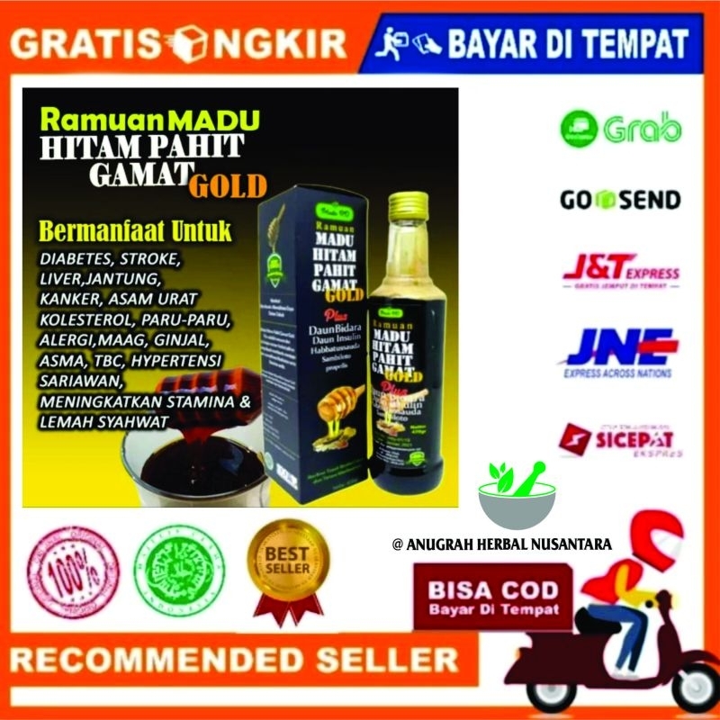 

MADU RD RAMUAN HITAM PAHIT GAMAD GOLD, DAUN BIDARA,SAMBILOTO DLL