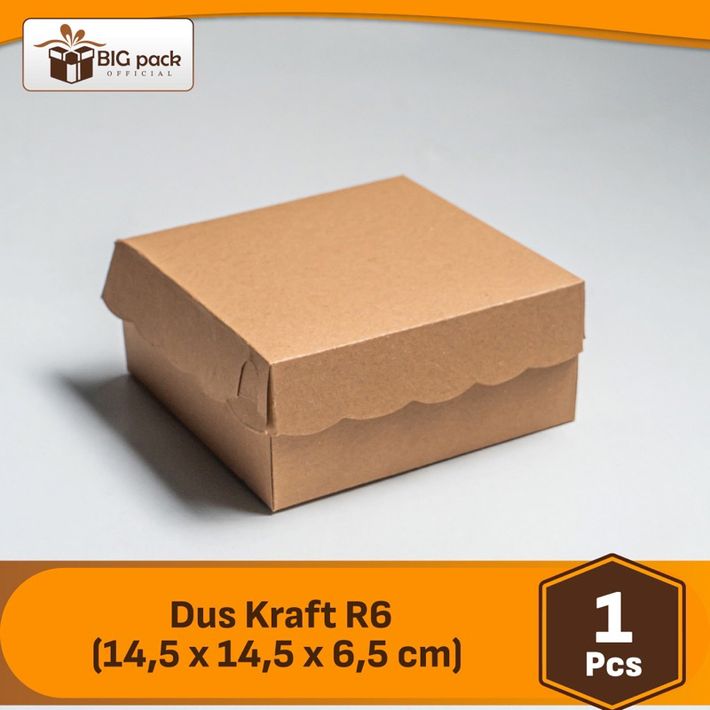 

R6 - [310GSM] Kotak Dus Kraft Coklat/Kotak Dus Kue/Kotak Dus Snack/ Kotak Dus Renda Coklat Non-laminasi