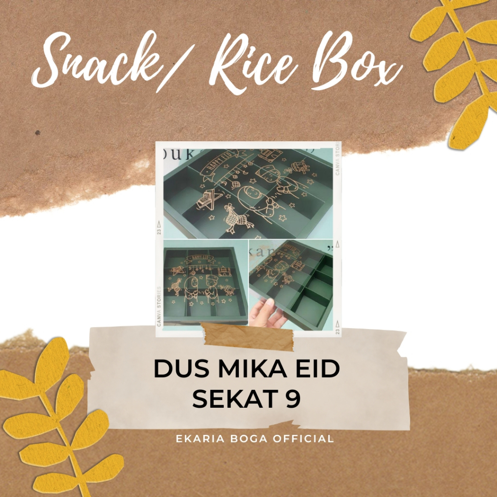 

SNACK BOX/ RICE BOX | DUS KUE | LEBARAN | DUS MIKA EID SEKAT 9