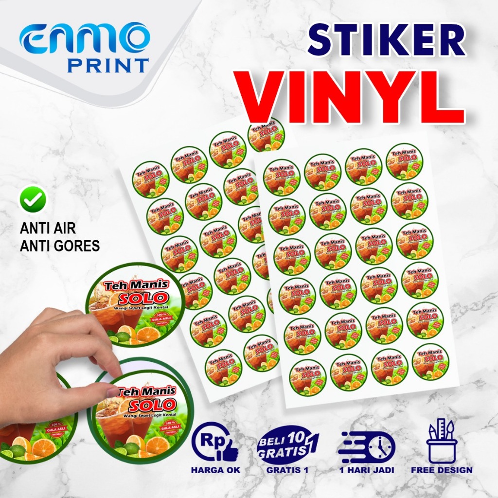 

Print Stiker Vinyl Putih A3+ ANTI AIR TERMURAH | CUSTOM Print + Cutting Vinyl | | Stiker Anti Sobek