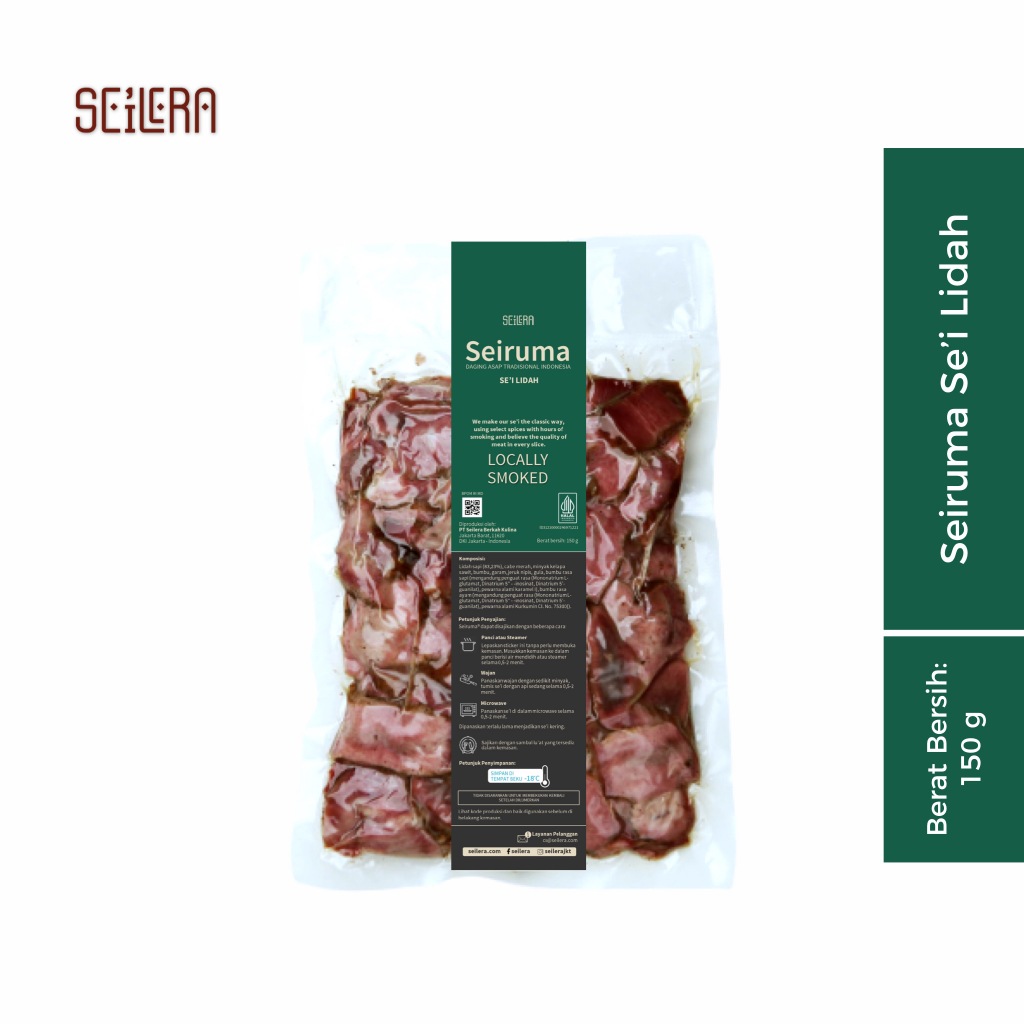 

SEIRUMA 150 gr - Lidah / Lidah Sapi Asap + Sambal Luat