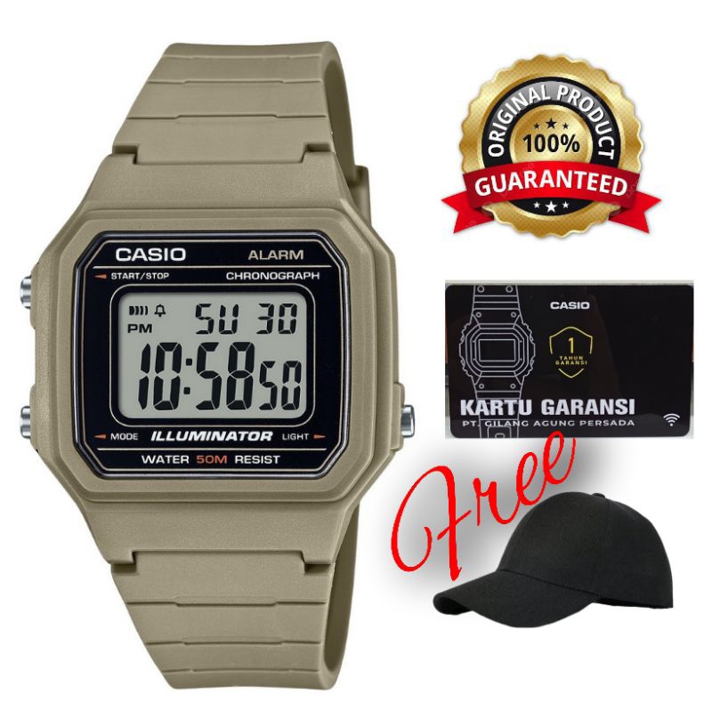 Jam tangan Casio w-217h-5avdf / Casio original w-217h-5