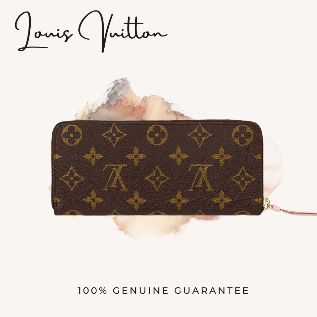 【100% original】【Box + dust bag】LV Louis Vuitton clemence dompet panjang wanita/Dompet ritsleting/Dompet wanita LV
