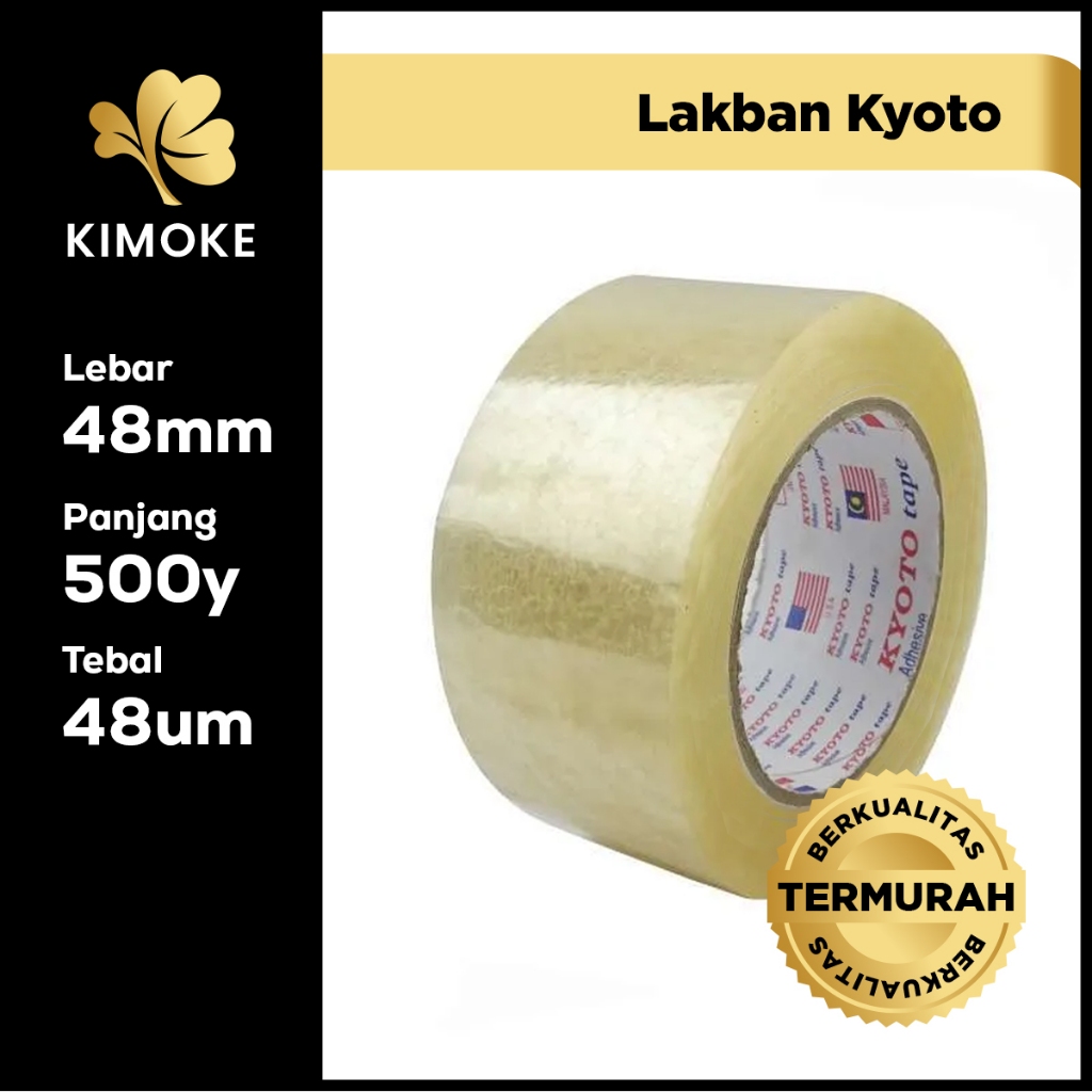 KIMOKE Lakban Bening KYOTO 48 mm x 500 yard (48 mic)