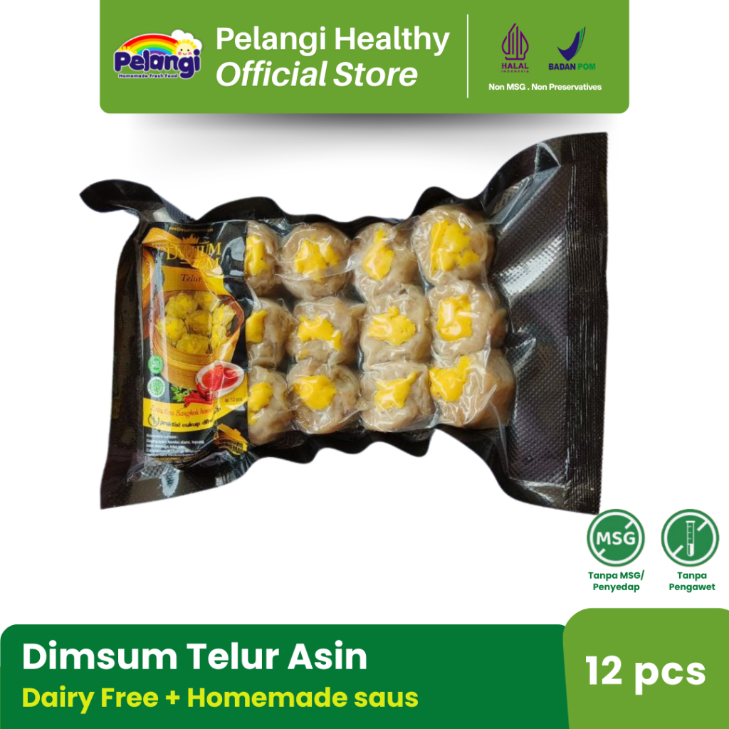 

PELANGI Dimsum Premium TELUR ASIN Plus Saos Dimsum Homemade Tanpa MSG Tanpa Pengawet 100% HALAL