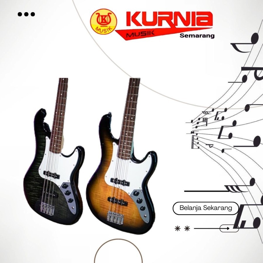 Cort GB 24JJ - GB24JJ - GB 24 JJ Bass Elektrik Trans Black & 2 Tone Burst