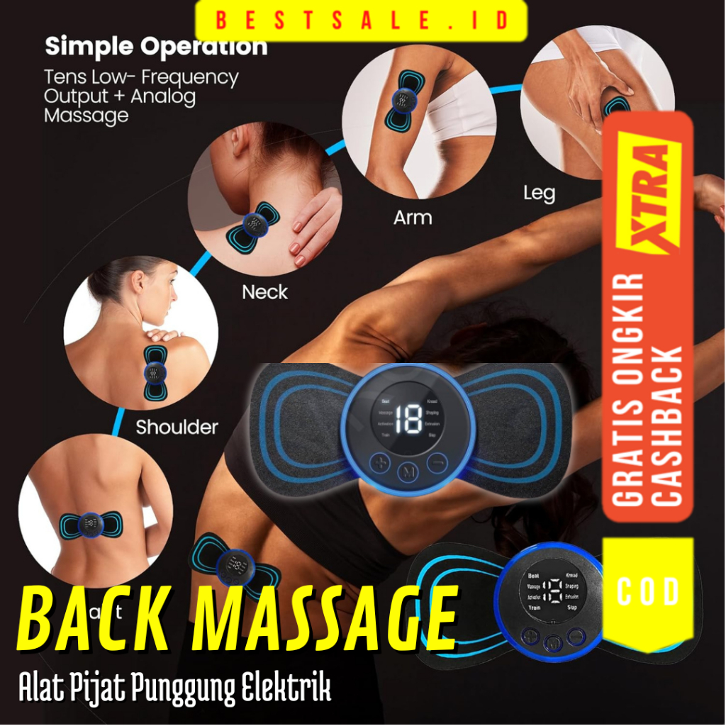Alat Pijat Punggung Elektrik - Alat Terapi Punggung Leher Badan Elektrik EMS