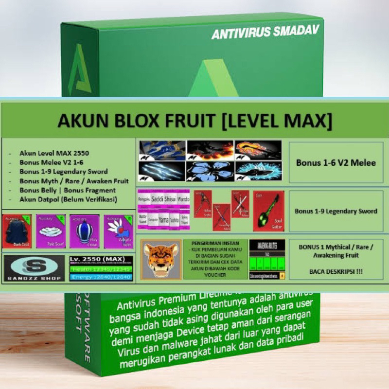 Smadav Akun Blox Fruit Level Max