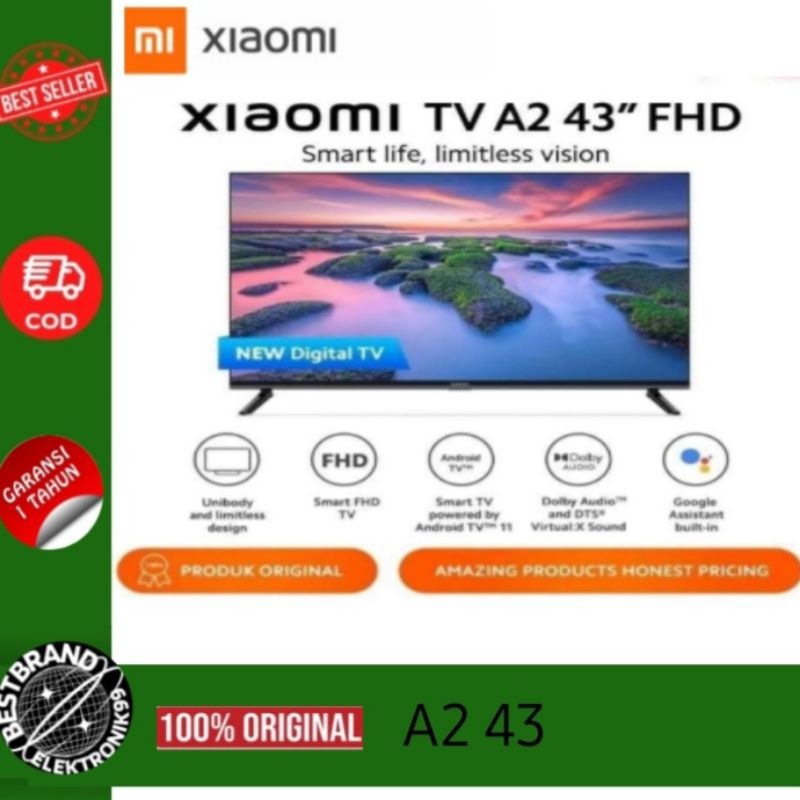 XIAOMI 43INCH A2 TV DIGITAL GOOGLE TV XIOMI 43 A2 GOOGLE TV 43A2 2025