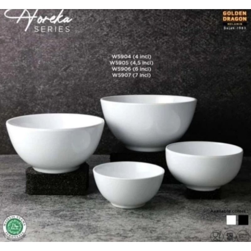 Mangkok Sup W5907 Horeka Melamin Golden Dragon