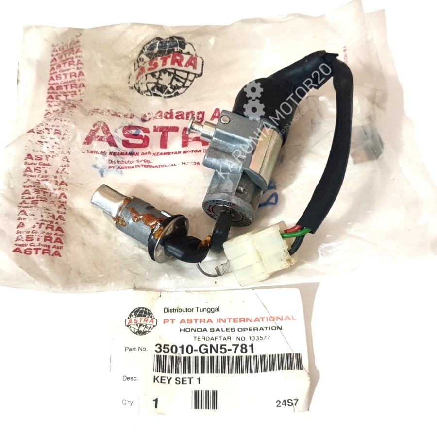Kunci Kontak Jok Set Astrea Prima/Star Original AHM NOS 35010-GN5-781