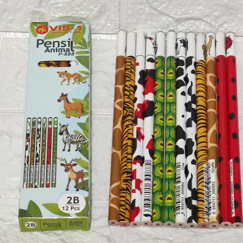 

(1 Lusin Pensil) Pensil 2B Motif Animal - 2B Pencil - Pensil 2B Kualitas Baik - Pensil 2B Lucu (12 Buah Pensil)